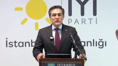 İYİ Parti Sözcüsü Buğra Kavuncu, İstanbul İl Başkanlığı’nda yaptığı basın