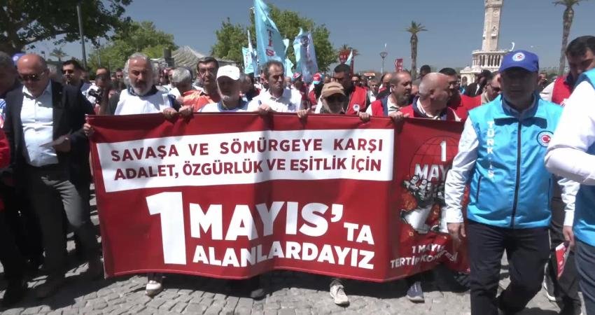 İzmir’de "1 Mayıs Emek ve Dayanışma Günü" öncesi bir araya