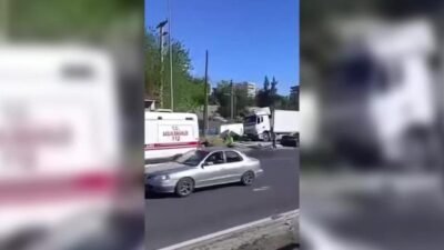 İzmir’in Bornova ilçesinde freni patlayan tırın karşı şeride geçerek çok