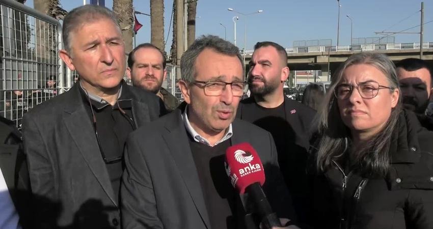 DİSK Ege Bölge temsilcisi Deniz Şahin Gümüştekin, yasal süreç sürdüğü