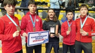 Kahramankazan Belediye Spor Kulübü sporcuları, İstanbul’da düzenlenen Türkiye Ümit, Genç