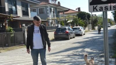 Muğla'nın Ortaca ilçesinde kedisini arabanın ezmesinin ardından eylem yapan mahalle