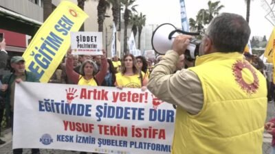 KESK İzmir Şubeler Platformu, okullarda artan şiddet olaylarına dikkat çekmek