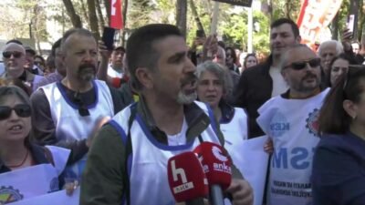 KESK, hakları ve ödenmeyen maaşlarını almak için açlık grevi yapan