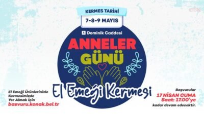 Konak Belediyesi'nin geleneksel Anneler Günü Kermesi’ne başvurular başladı. 7-9 Mayıs