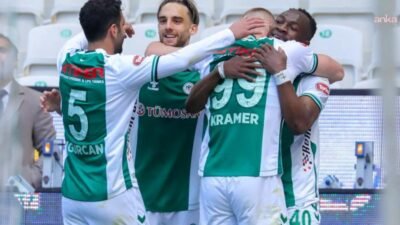 Süper Lig’in 29. haftasında Konyaspor, sahasında Fatih Karagümrük’ü 3-0 mağlup