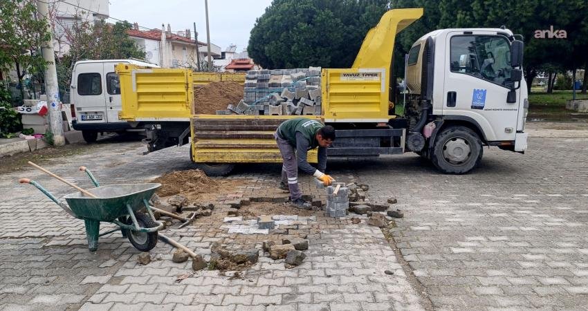 Kuşadası Belediyesi, kent genelinde yürüttüğü yol yapım ve bakım çalışmalarını