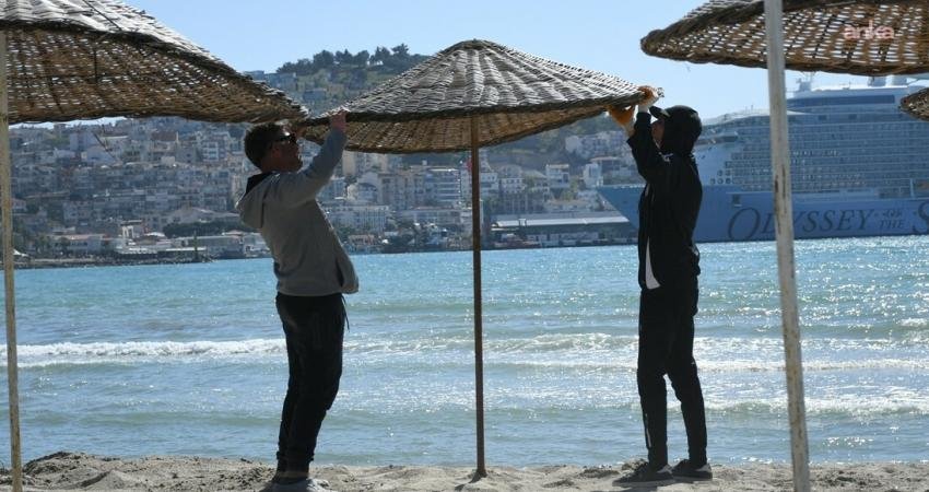 Kuşadası Belediyesi ekipleri, yaz sezonu öncesi çalışmalarına hız kattı. Doğal