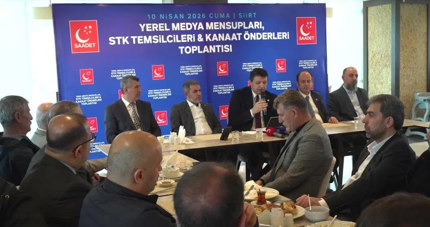 Mahmut Arıkan’dan iktidara “Bursa” tepkisi: “2 milyon 388 bin seçmenin iradesi 61 meclis üyesinin parmağına terk edilemez” Doğu ve Güneydoğu ziyaretleri kapsamında Siirt’te STK temsilcileri ve gazetecilerle