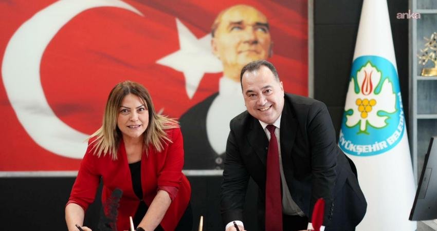 Manisa Büyükşehir Belediyesi’nden işçilere prim ve eğitim müjdesi Manisa Büyükşehir Belediye Başkanı Besim Dutlulu, DİSK/Genel-İş Sendikası ile imzalanan