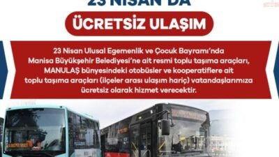 Manisa’da 23 Nisan Ulusal Egemenlik ve Çocuk Bayramı'nda, Büyükşehir Belediyesi