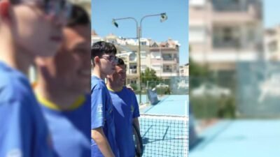 Marmaris’te Otizm Farkındalık Haftası etkinlikleri kapsamında düzenlenen tenis turnuvasına Belediye