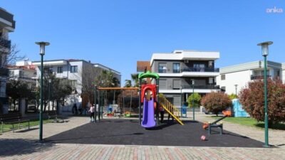 Menderes Belediyesi, Cüneytbey Mahallesi’nde yer alan Tütüncüoğlu Parkı’nda yenileme çalışması