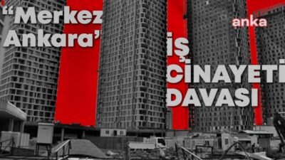 "Merkez Ankara'' inşaatında 15 Ağustos 2022'de şiddetli fırtına ve sağanakta