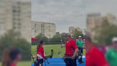 Muğla Büyükşehir Belediyesi Spor Kulübü milli okçuları Hazal Burun ve
