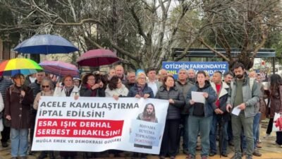Muğla Emek ve Demokrasi Güçleri tarafından İkizköylü Esra Işık’ın tutuklanmasına