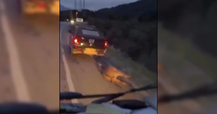 Muğla’nın Seydikemer ilçesinde, bir eşeğin bir aracın arkasına bağlanarak sürüklendiği