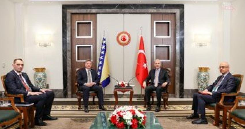 TBMM Başkanı Numan Kurtulmuş, Bosna-Hersek Temsilciler Meclisi Birinci Başkanvekili Denis Zvizdić