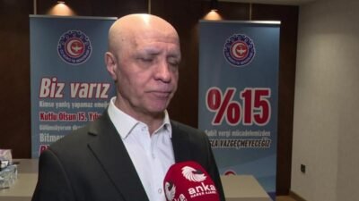 Öz Büro-İş Sendikası Genel Başkanı Baki Gülbaba, sendikasının düzenlediği “Vergi