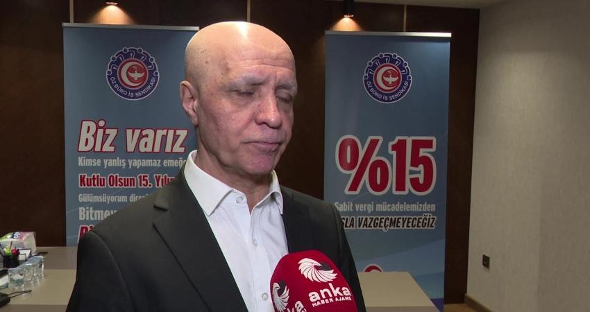 Öz Büro-İş Sendikası Genel Başkanı Baki Gülbaba, sendikasının düzenlediği “Vergi