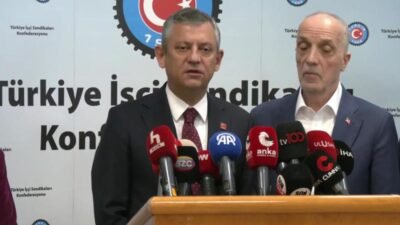 CHP Genel Başkanı Özgür Özel, TÜRK-İŞ Genel Başkanı Ergün Atalay