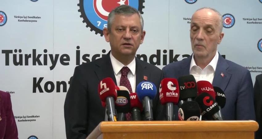 CHP Genel Başkanı Özgür Özel, TÜRK-İŞ Genel Başkanı Ergün Atalay