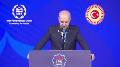 TBMM Başkanı Numan Kurtulmuş,  Parlamentolar Arası Birlik Genel Kurulu’nda yaptığı