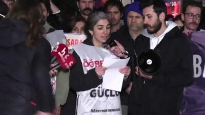 Sendikalar, Başaran Aksu ve Esra Işık’ın tutuklanmasını Limak Holding önünde protesto etti Sendikalar, Umut Sen Örgütlenme Koordinatörü Başaran Aksu ve Akbelen’de toprağı
