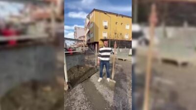 Sinop’un Türkeli ilçesinde yaşayan Utku Çelik, ilçedeki bozuk yollara dikkat