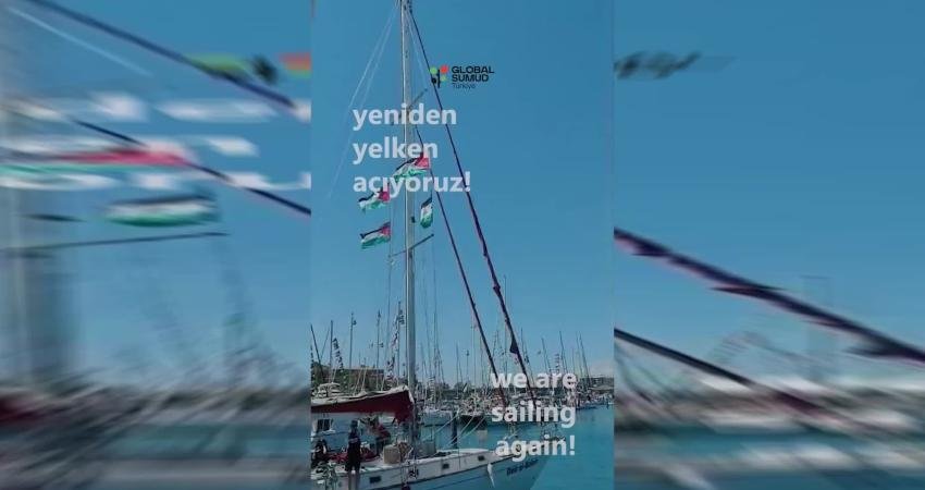 İtalya’nın Sicilya bölgesindeki Augusta kentinde toplanan Global Sumud Filosu, 56