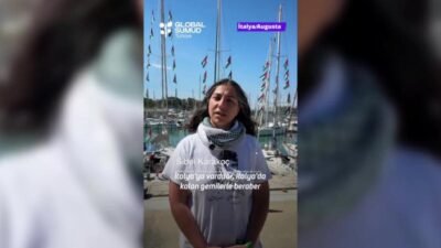 Global Sumud Filosu organizatörlerinden Sibel Karakoç, filonun Barselona’dan yola çıktığını