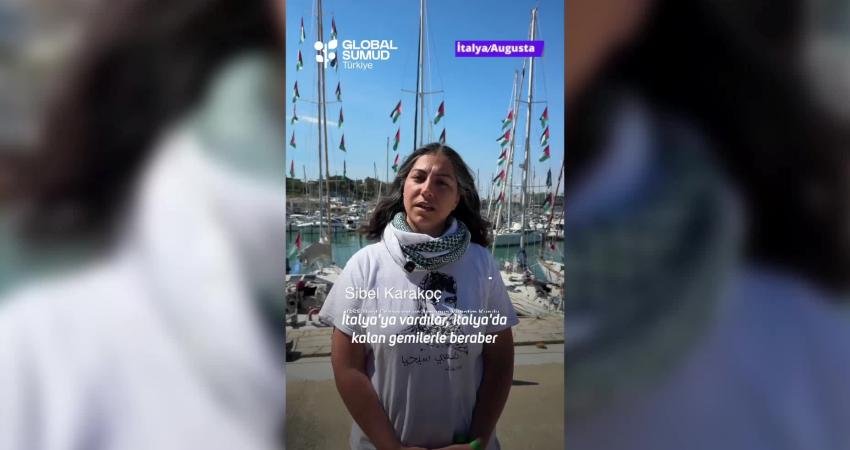 Global Sumud Filosu organizatörlerinden Sibel Karakoç, filonun Barselona’dan yola çıktığını