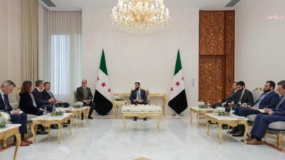 Suriye Geçici Cumhurbaşkanı Ahmed el-Şara’nın, Şam’daki Halk Sarayı’nda Birleşmiş Milletler