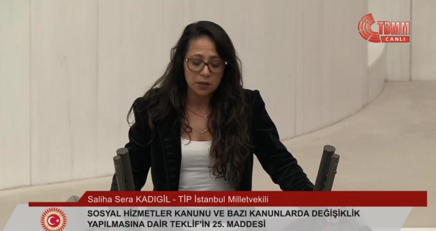 TİP İstanbul Milletvekili Sera Kadıgil, Meclis Genel Kurulu’nda son dönem