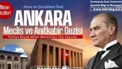 Tekirdağ Büyükşehir Belediyesi, Türkiye Büyük Millet Meclisi’nin kuruluşunun 106'ncı yıl