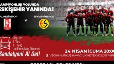 Eskişehirspor’un şampiyonluk yolculuğunda kritik öneme sahip Balıkesirspor karşılaşması, Tepebaşı’nda kurulacak
