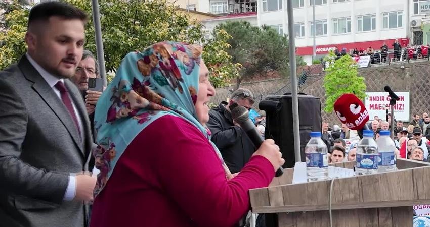 Giresun’da artan madencilik faaliyetlerine karşı Tirebolu ilçesinde düzenlenen "Köylü Mitingi"ne,