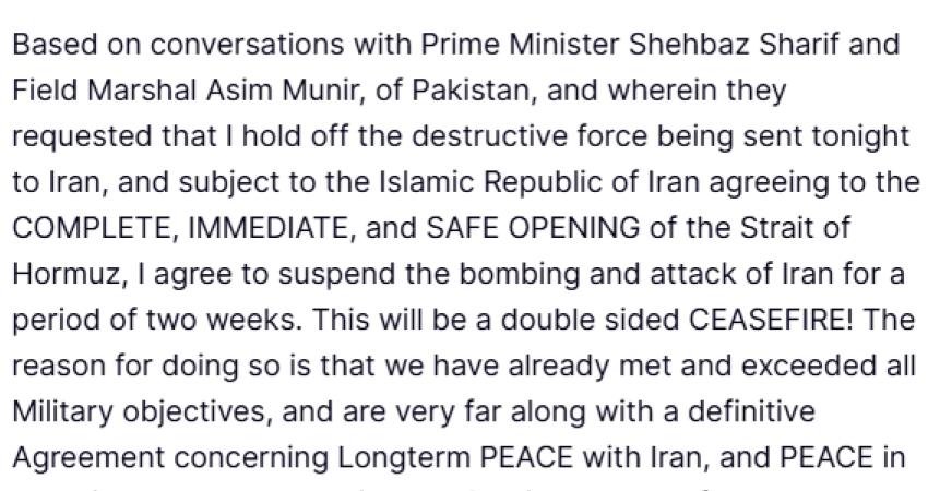 Trump: İran’a saldırılar iki haftalık süreyle askıya alındı, barış görüşmeleri sürüyor ABD Başkanı Donald Trump, Pakistan Başbakanı Şehbaz Şerif ve Mareşal