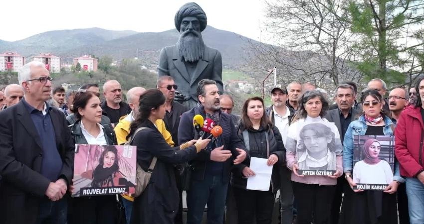 Tunceli’de sanatçılar bir araya gelerek Gülistan Doku için açıklama yaptı.