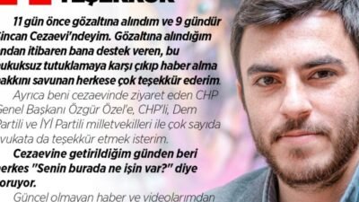 Tutuklu Birgün gazetesi muhabiri İsmail Arı, "Gazetecilik yaptığım için cezaevindeyim.