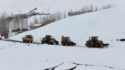 Van’da önceki gün etkili olan kar yağışı ve tipi nedeniyle