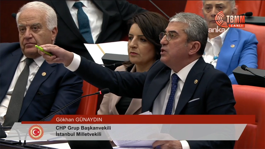 TBMM Genel Kurulu'nda konuşan CHP Grup Başkanvekili Gökhan Günaydın, Şanlıurfa ve Kahramanmaraş'taki