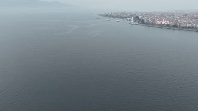 İzmir Büyükşehir Belediyesi tarafından İzmir Körfezi’nde  yapılan rutin dron taramaları