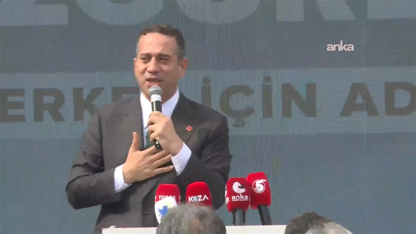 Adana'da düzenlenen "Oya Tekin'e Özgürlük" mitinginde konuşan CHP Grup Başkanvekili Ali