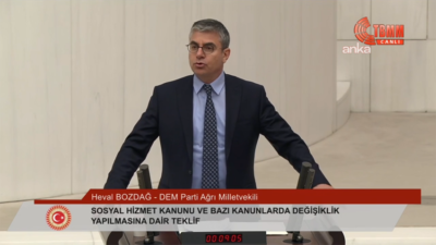 TBMM Genel Kurulu'nda konuşan DEM Parti Ağrı Milletvekili Heval Bozdağ, Sosyal Hizmetler