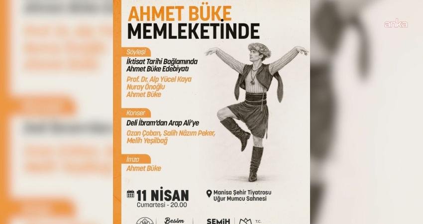 Yazar Ahmet Büke, Manisa’da okurlarıyla buluşacak Manisa Büyükşehir Belediyesi, Yunusemre Belediyesi, Gördes Belediyesi ve Manisa Şehir