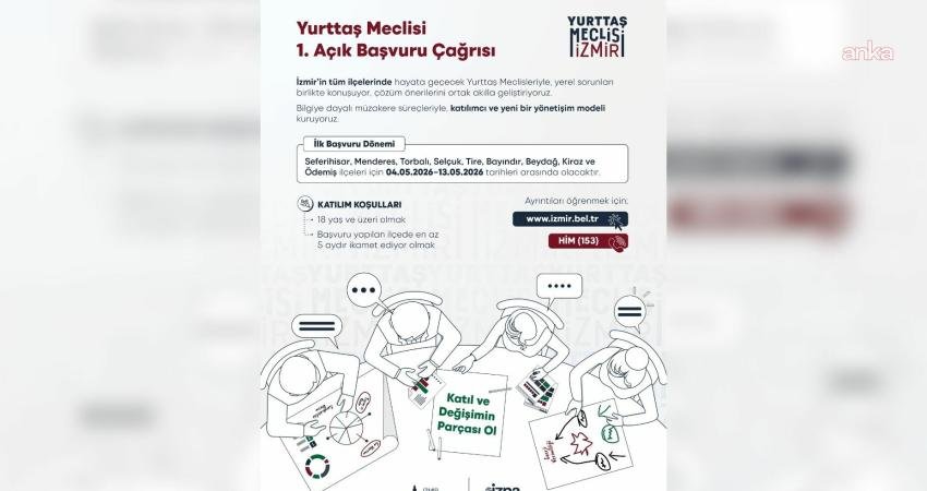 İzmir Büyükşehir Belediyesi’nin Yurttaş Meclisi uygulamasıyla vatandaşlar kent yönetimine doğrudan