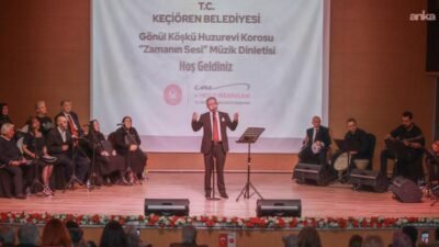 Keçiören Belediyesi’ne bağlı Gönül Köşkü Huzurevi sakinlerinden oluşan koro, uzun