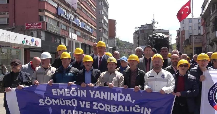 Zonguldak Demokrasi Platformu bileşenleri ile Genel Maden İşçileri Sendikası (GMİS),