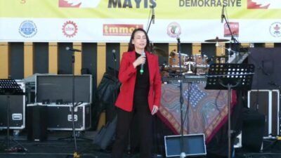 Van’da düzenlenen 1 Mayıs mitinginde konuşan DEM Parti Eş Genel